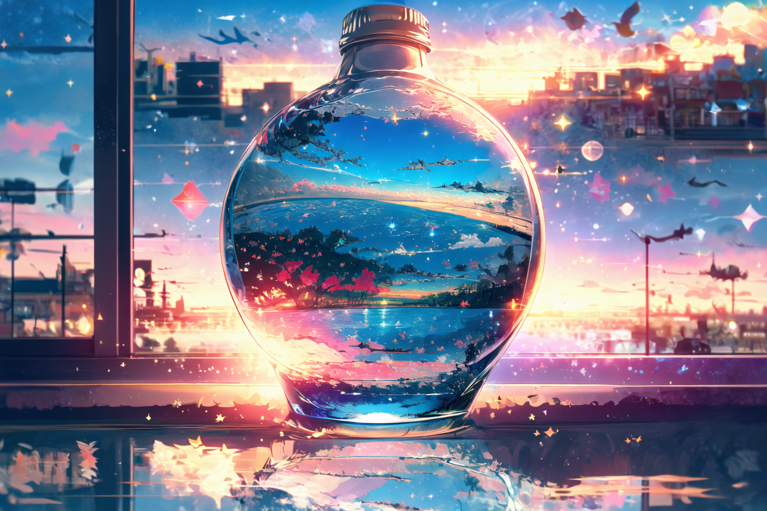 19161-907472853-(masterpiece_1.2), best quality,PIXIV,World in a bottle,_Reflection, glowing,no human,scenery,background,_.png